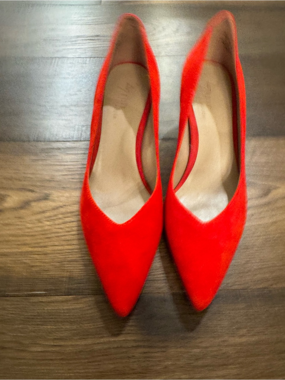 27 EDIT Vibrant Red Pointed Toe Pumps